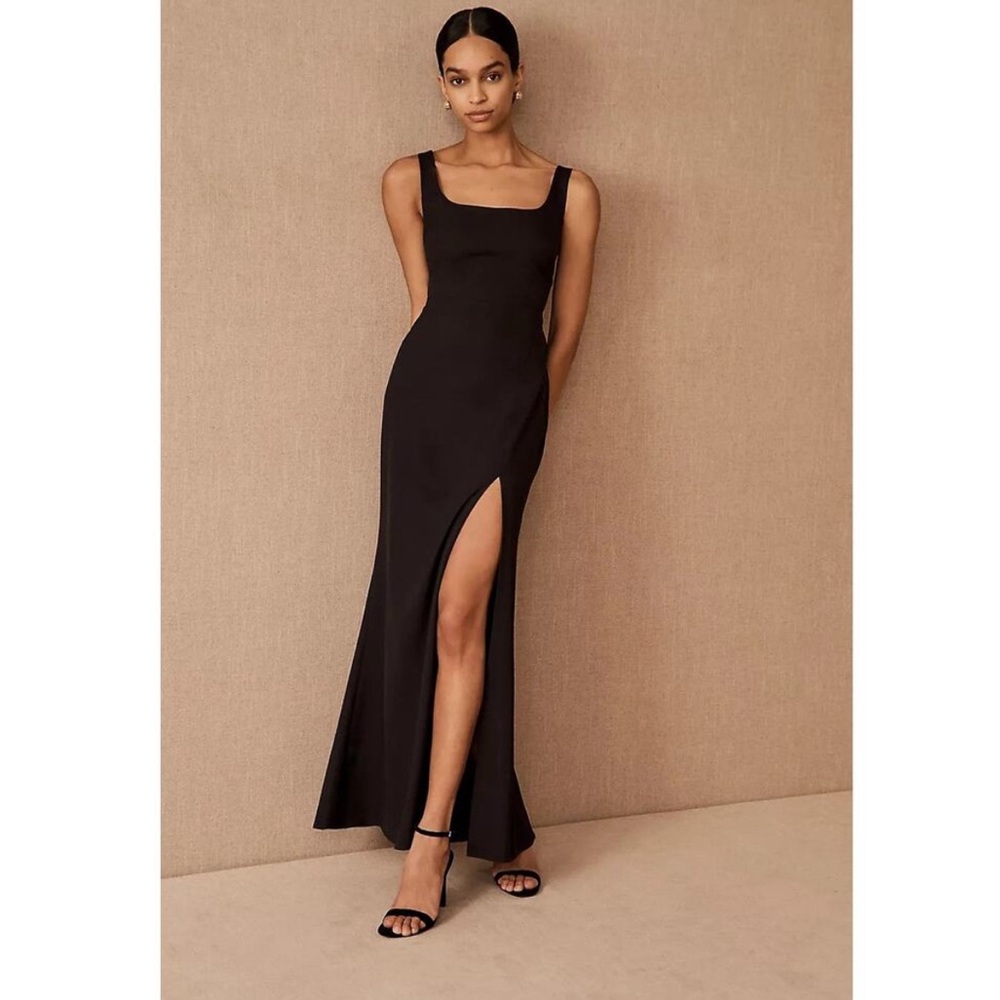 BHLDN Catarina Crepe Maxi Dress in Black